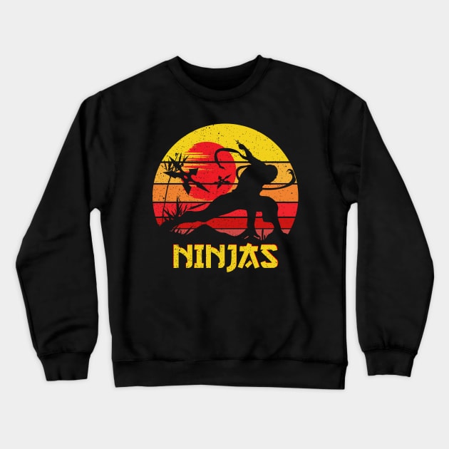 Ninja Warrior Vintage Crewneck Sweatshirt by DARSHIRTS